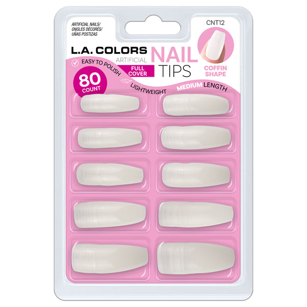 Nail Tips - CNT2 80 Ct Nail Tips - French Overlap | L.A. COLORS