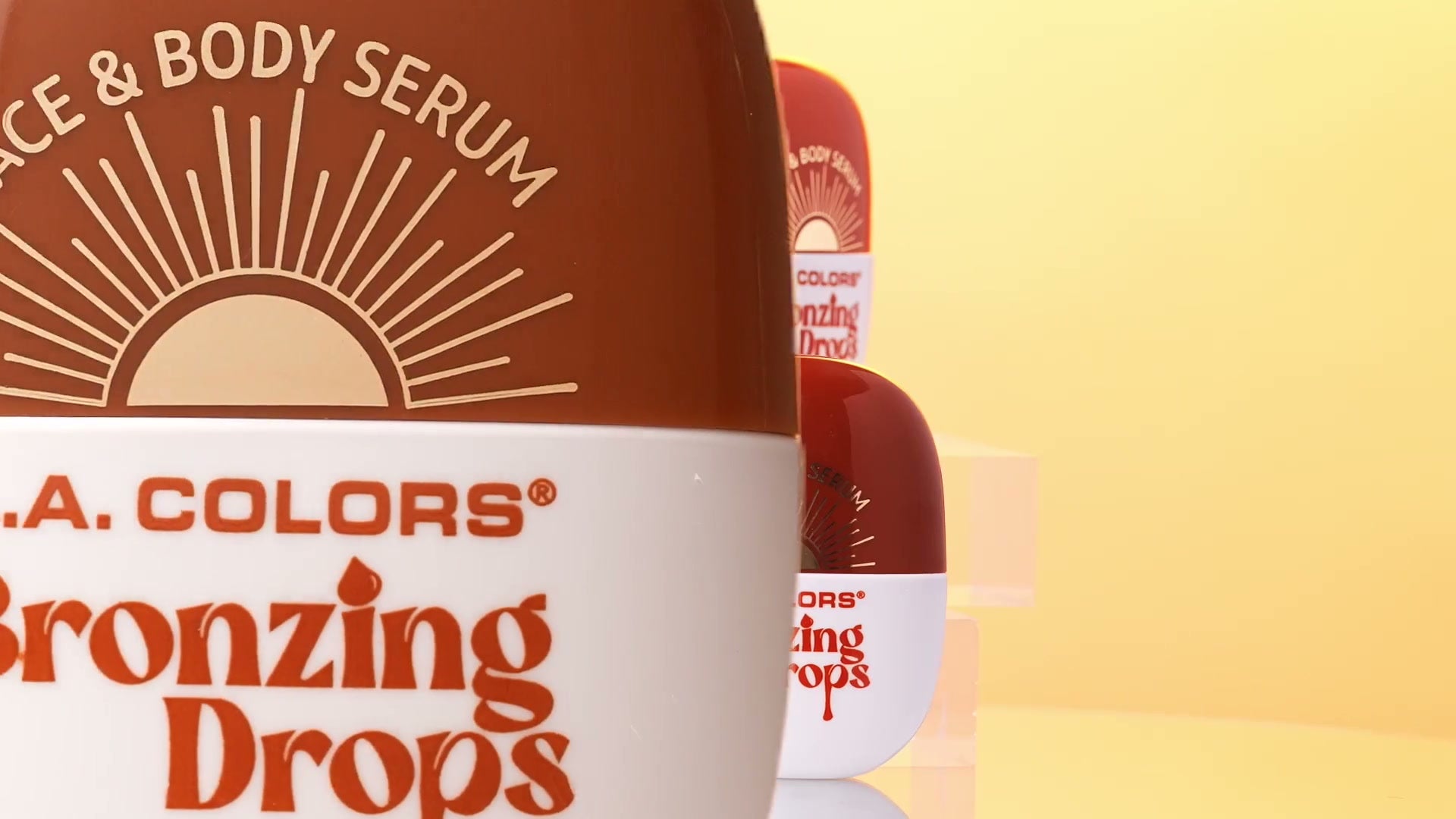 Load video: L.A. Colors Bronzing Drops face and body serum campaign video