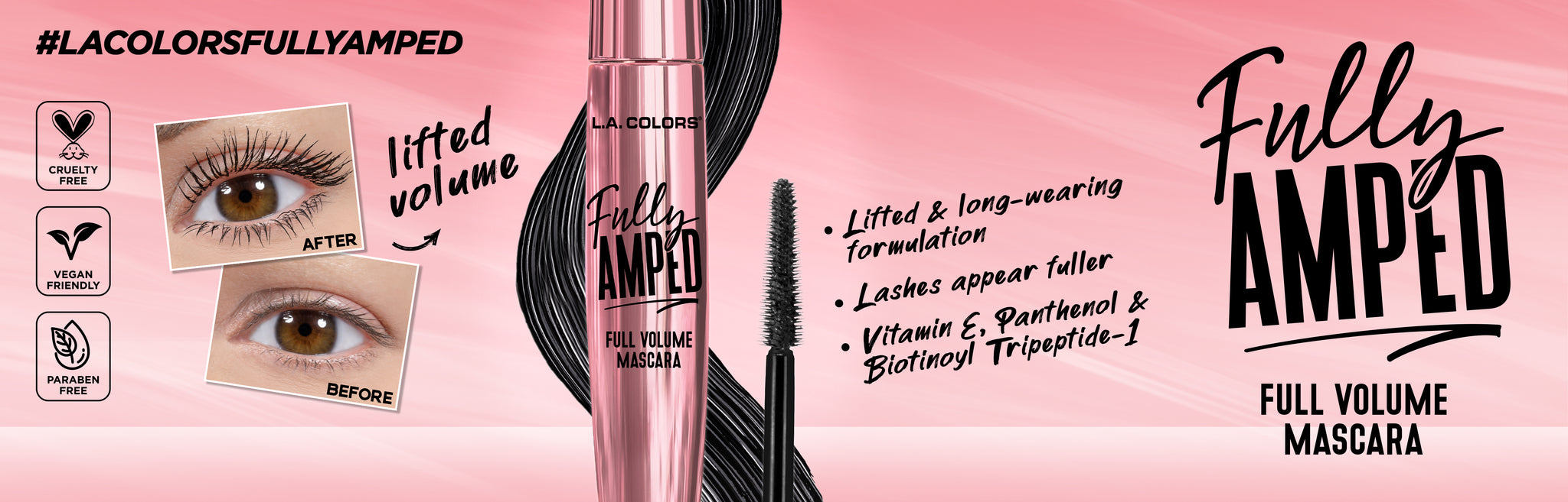 LAC fully amped mascara web desktop banner promo