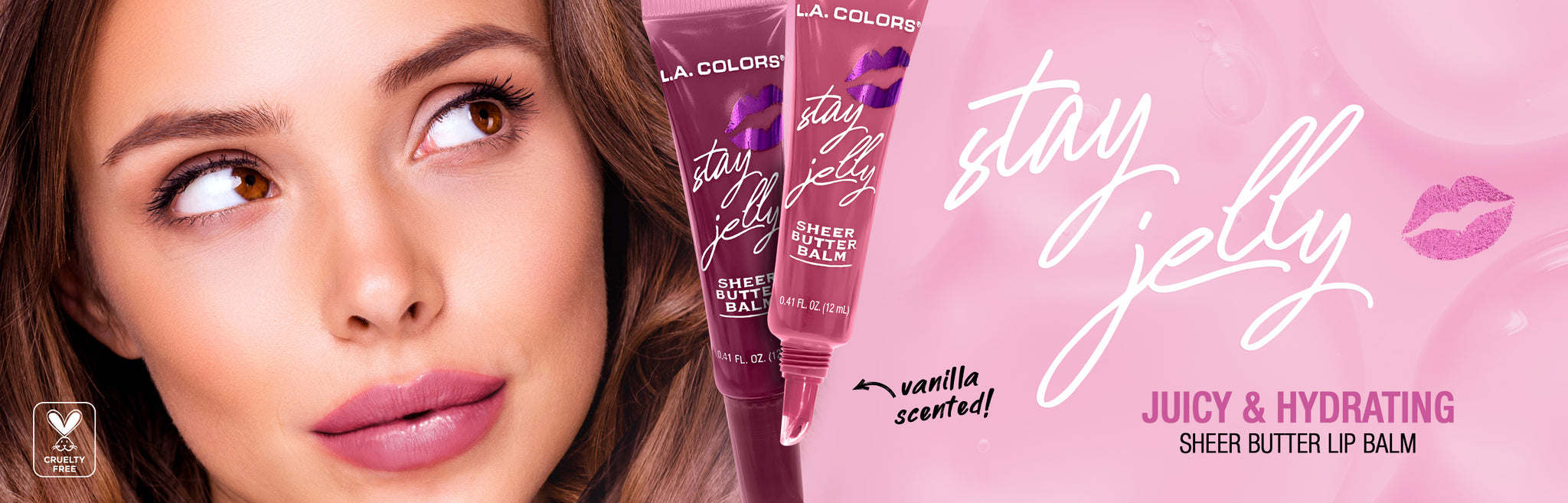 LAC stay jelly lipgloss desktop banner promo