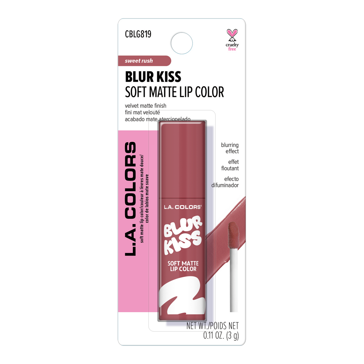 Blur Kiss Soft Matte Lip Color CBLG819 Sweet Rush — package front