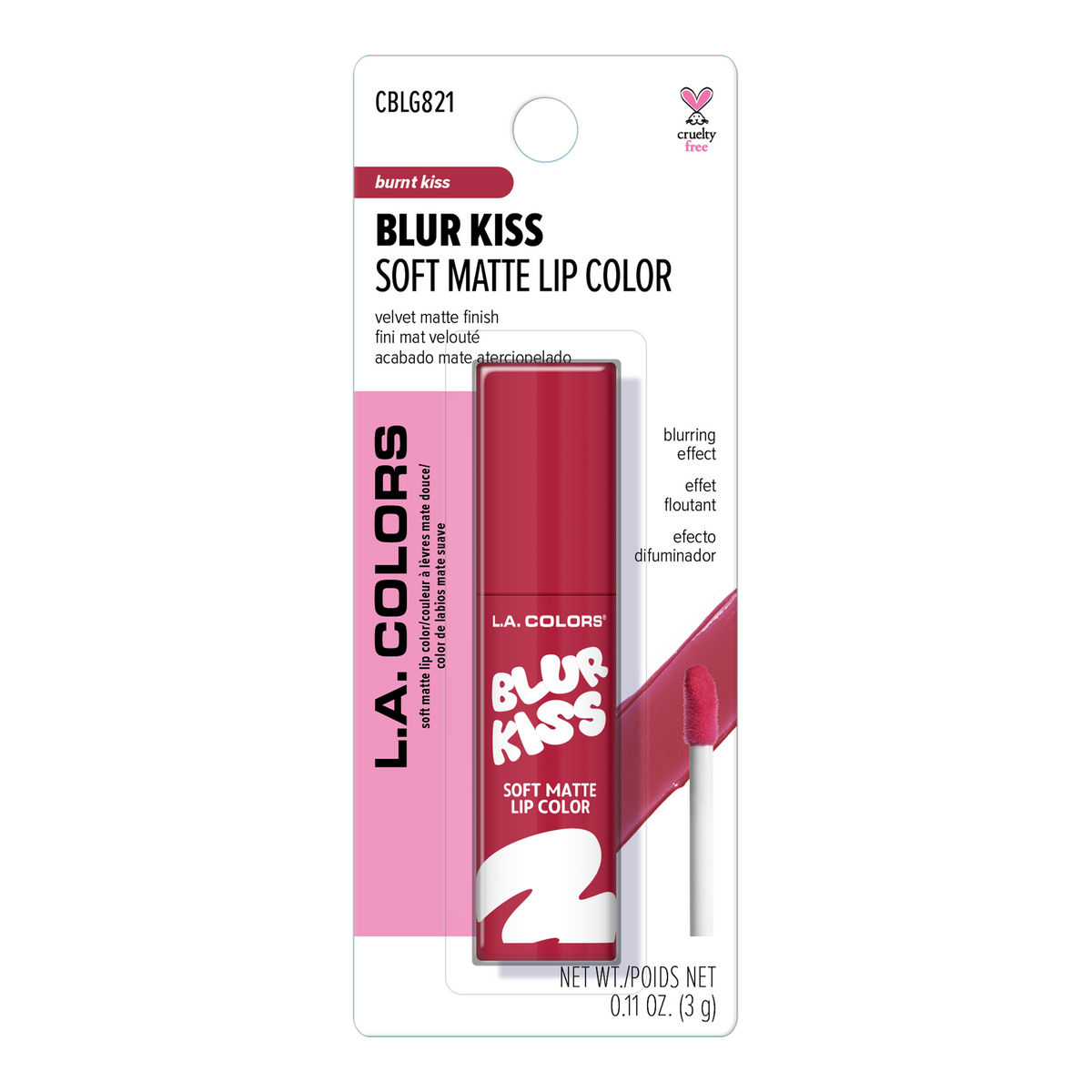 Thumbnail: Blur Kiss Soft Matte Lip Color CBLG821 Burnt Kiss — package front