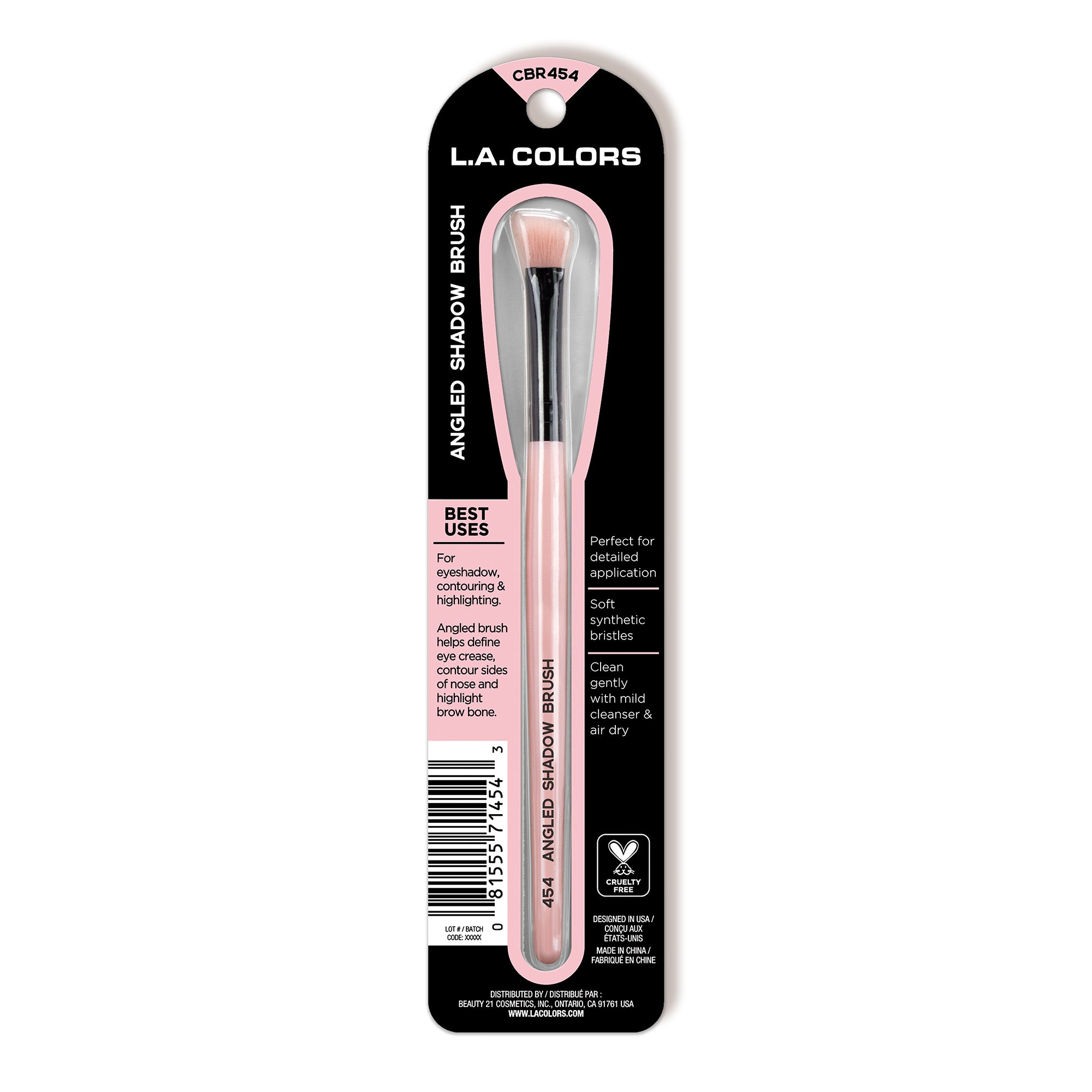 Essential Pink Angled Shadow Brush