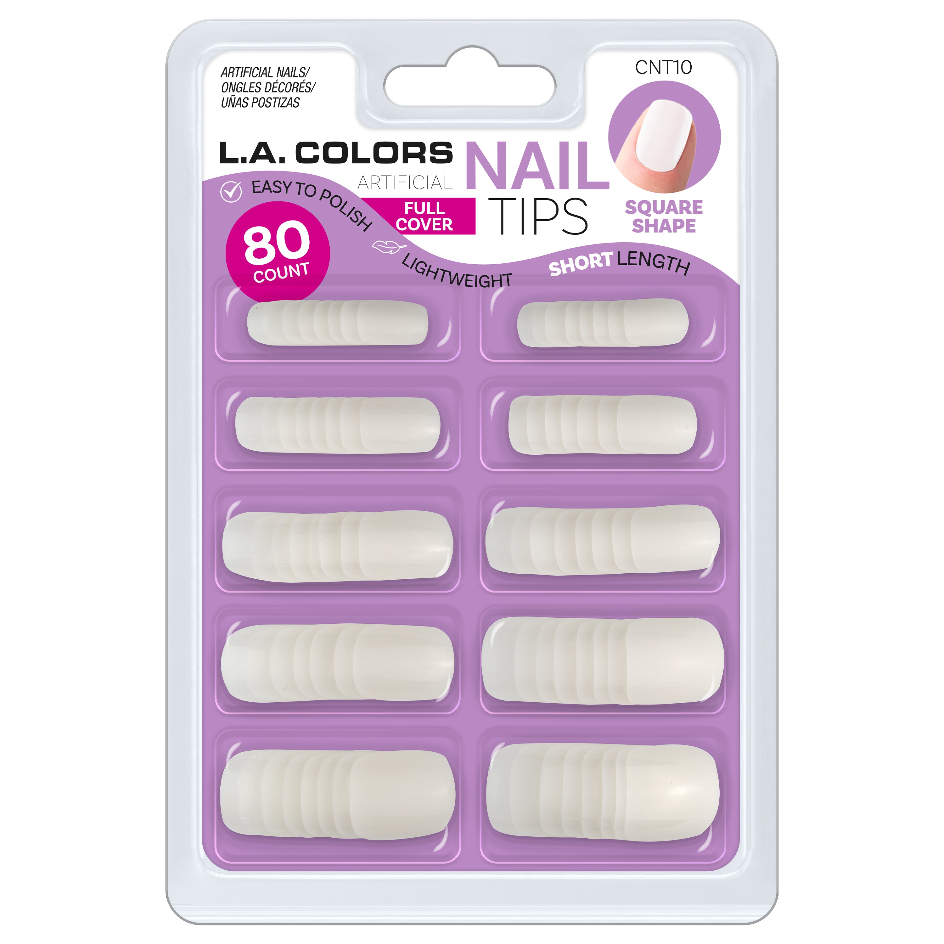 Nail Tips - CNT2 80 Ct Nail Tips - French Overlap – L.A. COLORS