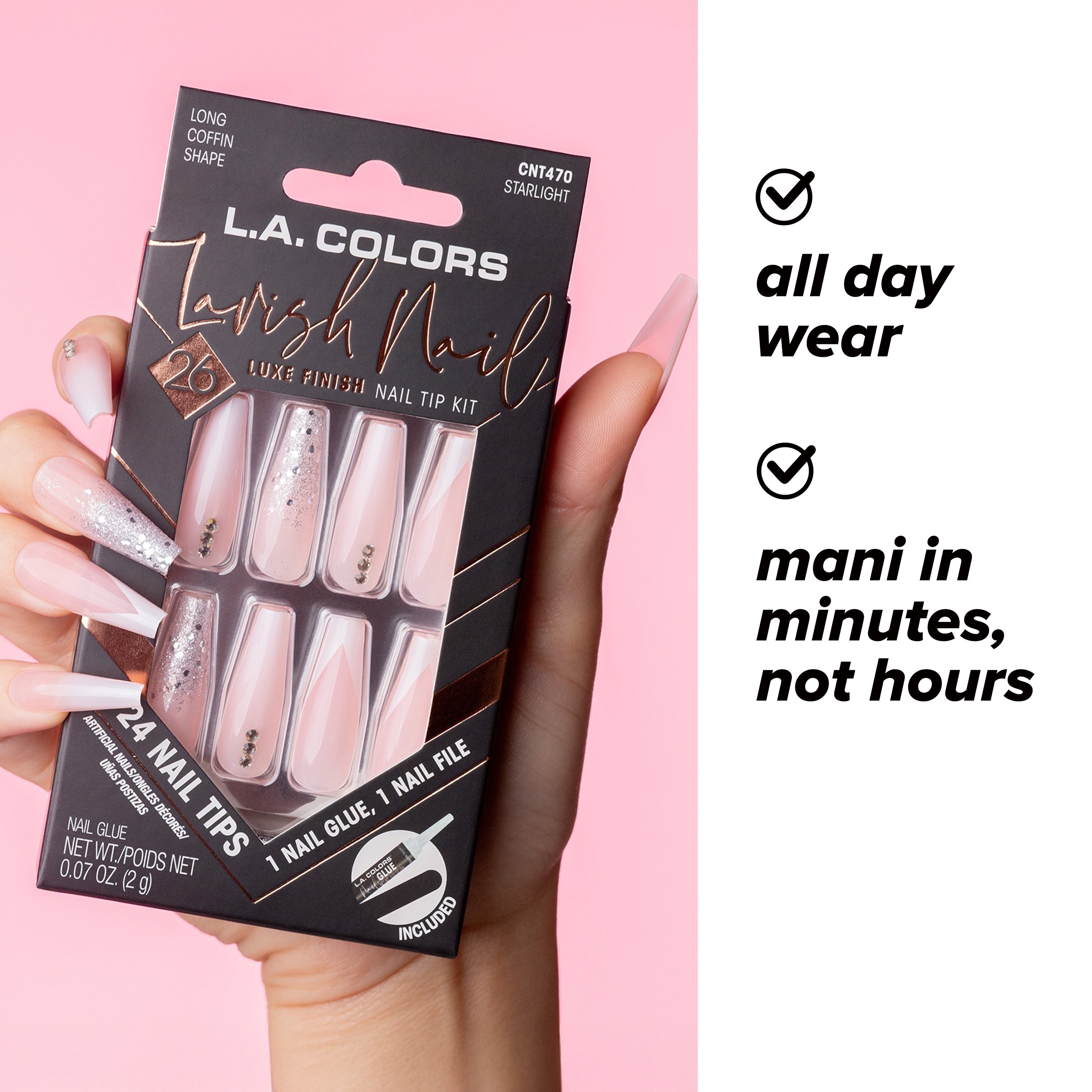 Lavish Nail Luxe Finish Nail Tip Kit (carded)