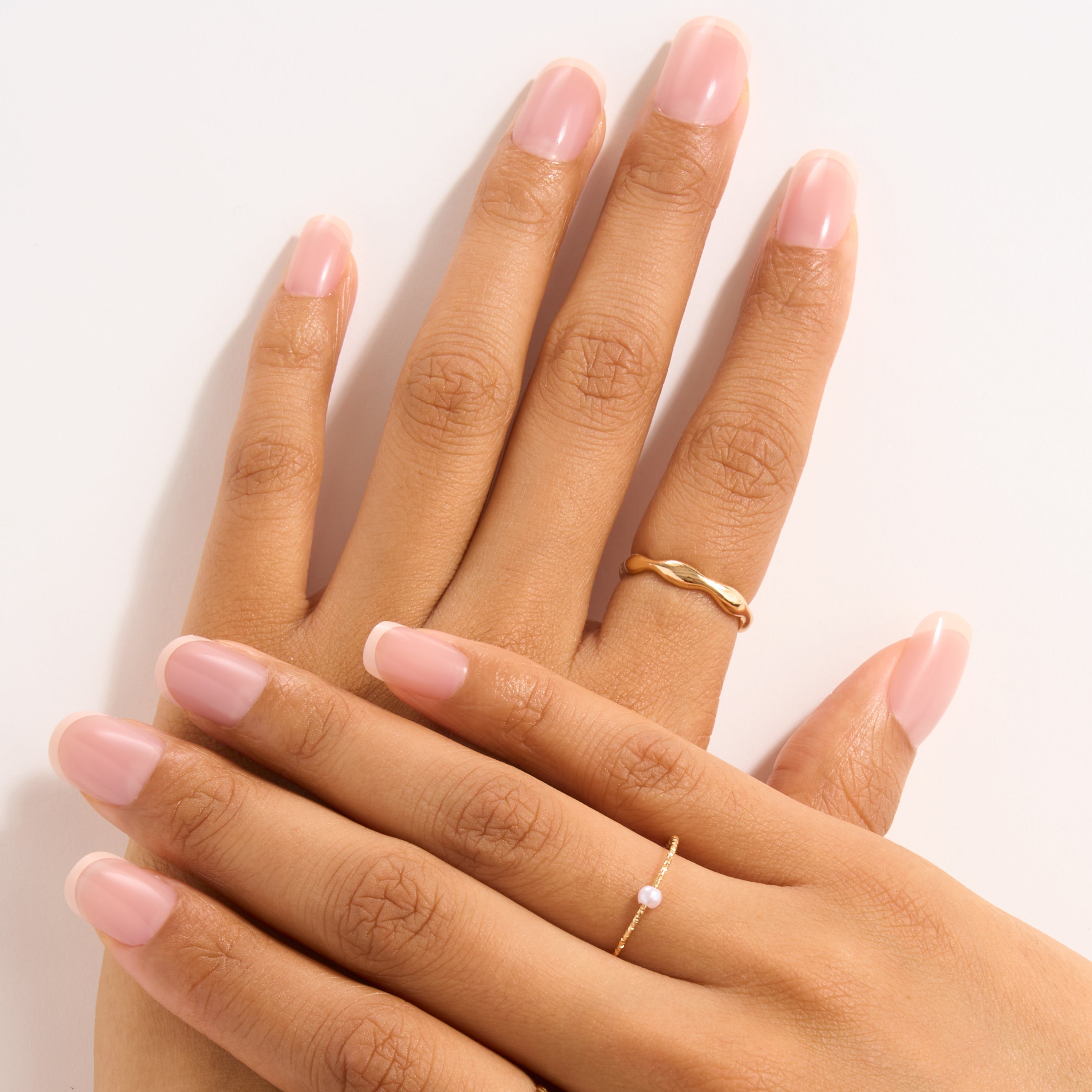 Thumbnail: French Press Mani Nail Tip Kit — A La Mode French-tip manicure lifestyle image