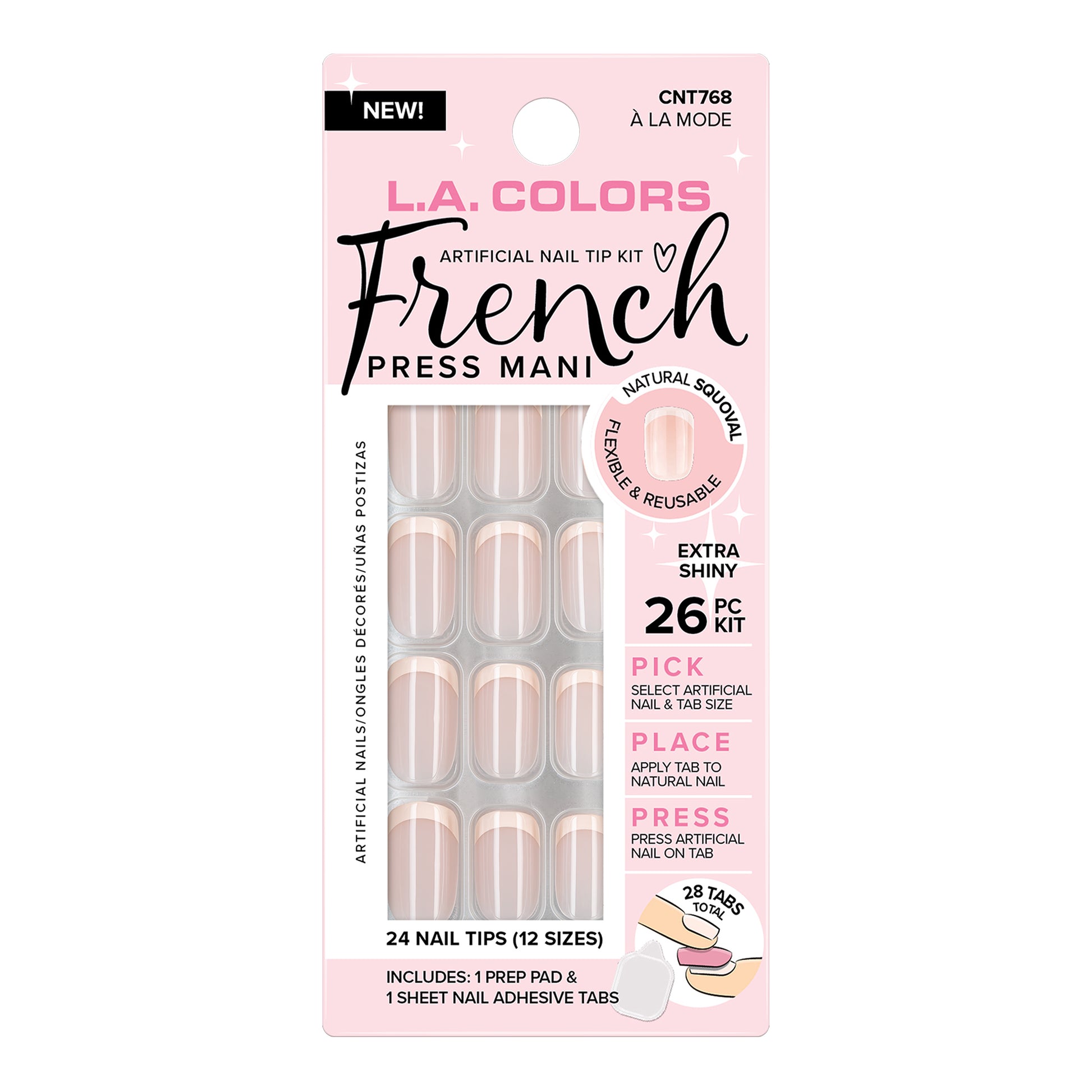 French Press Mani Nail Tip Kit — A La Mode, package front