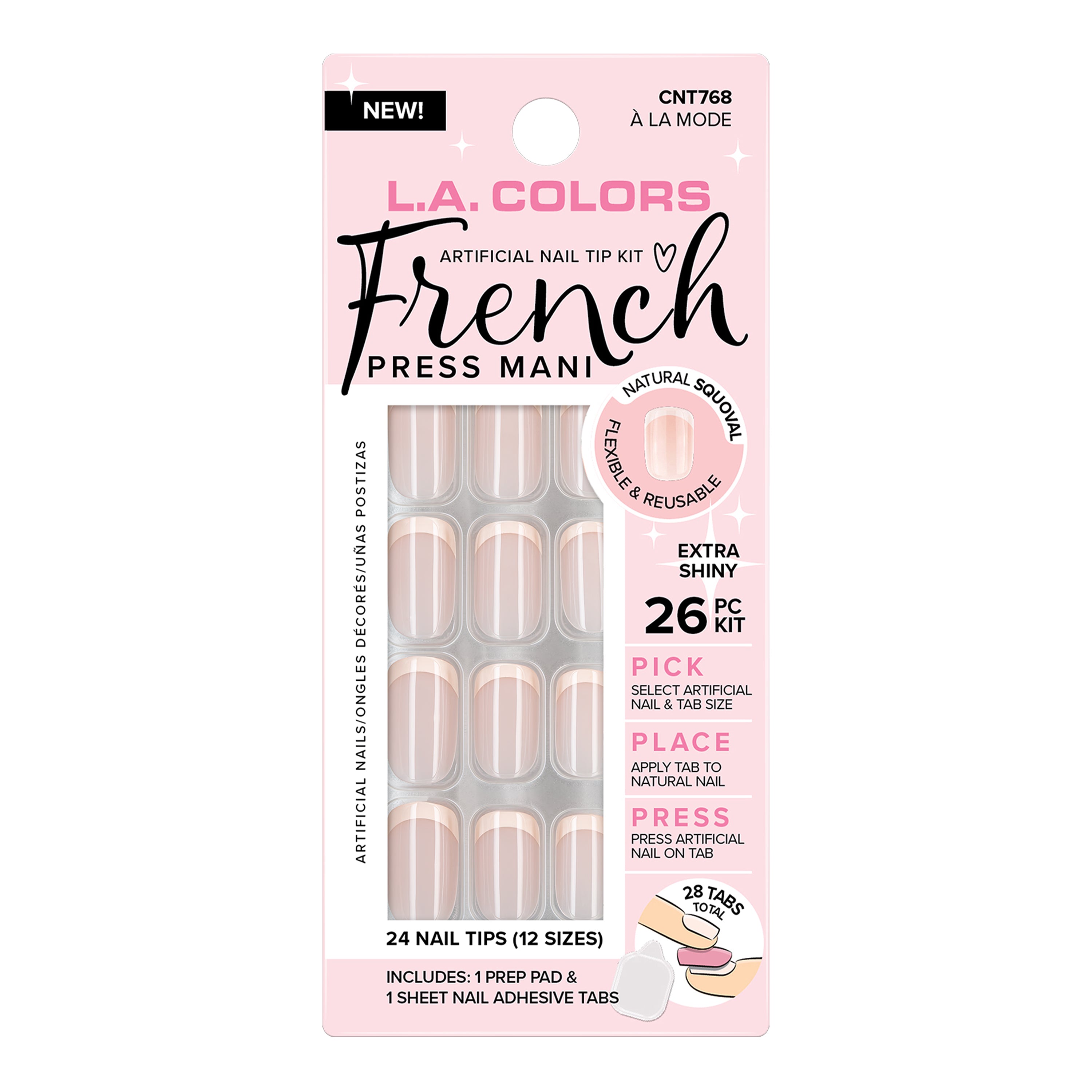 French Press Mani Nail Tip Kit — A La Mode, package front