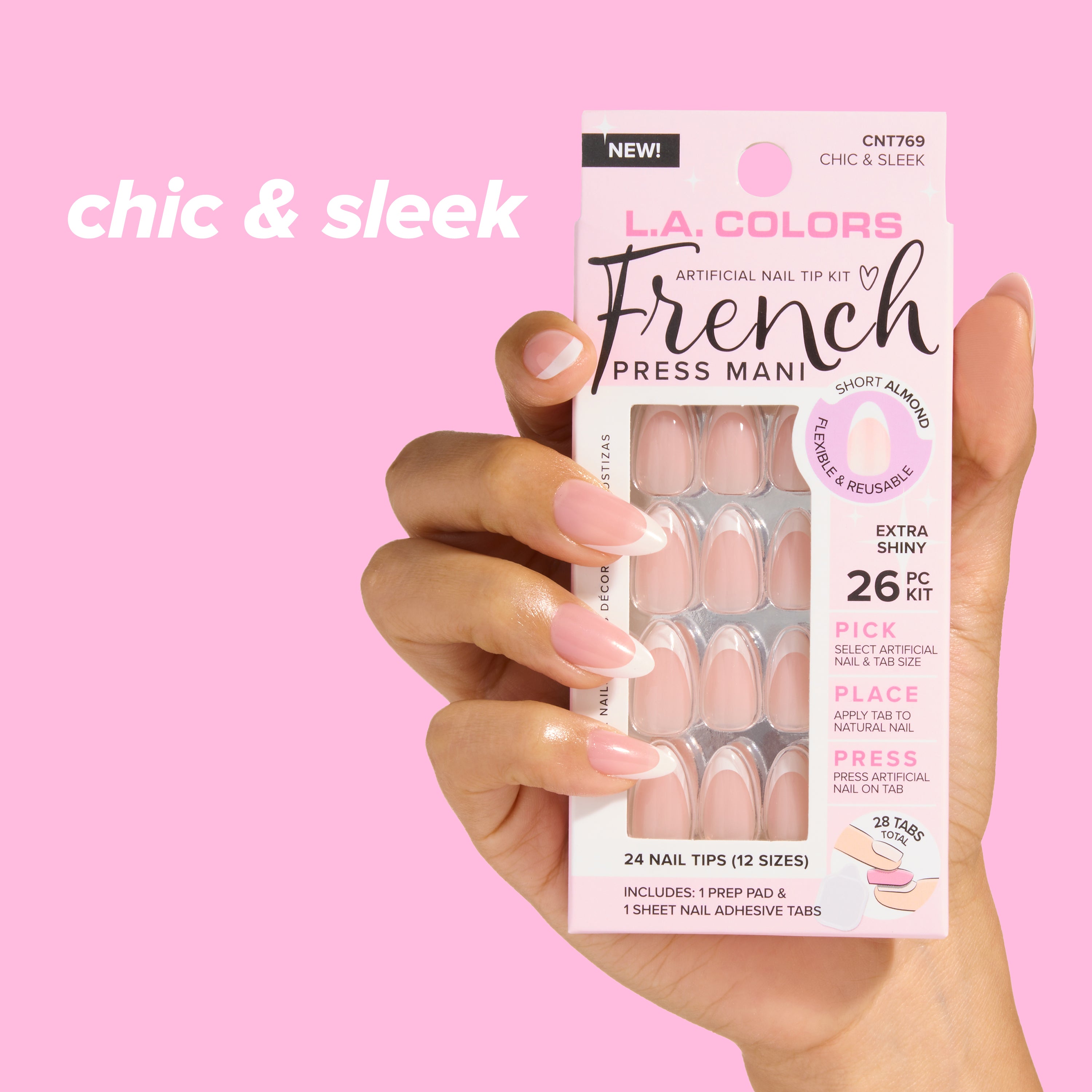 Thumbnail: French Press Mani Nail Tip Kit — Chic &amp; Sleek product-benefits infographic 4