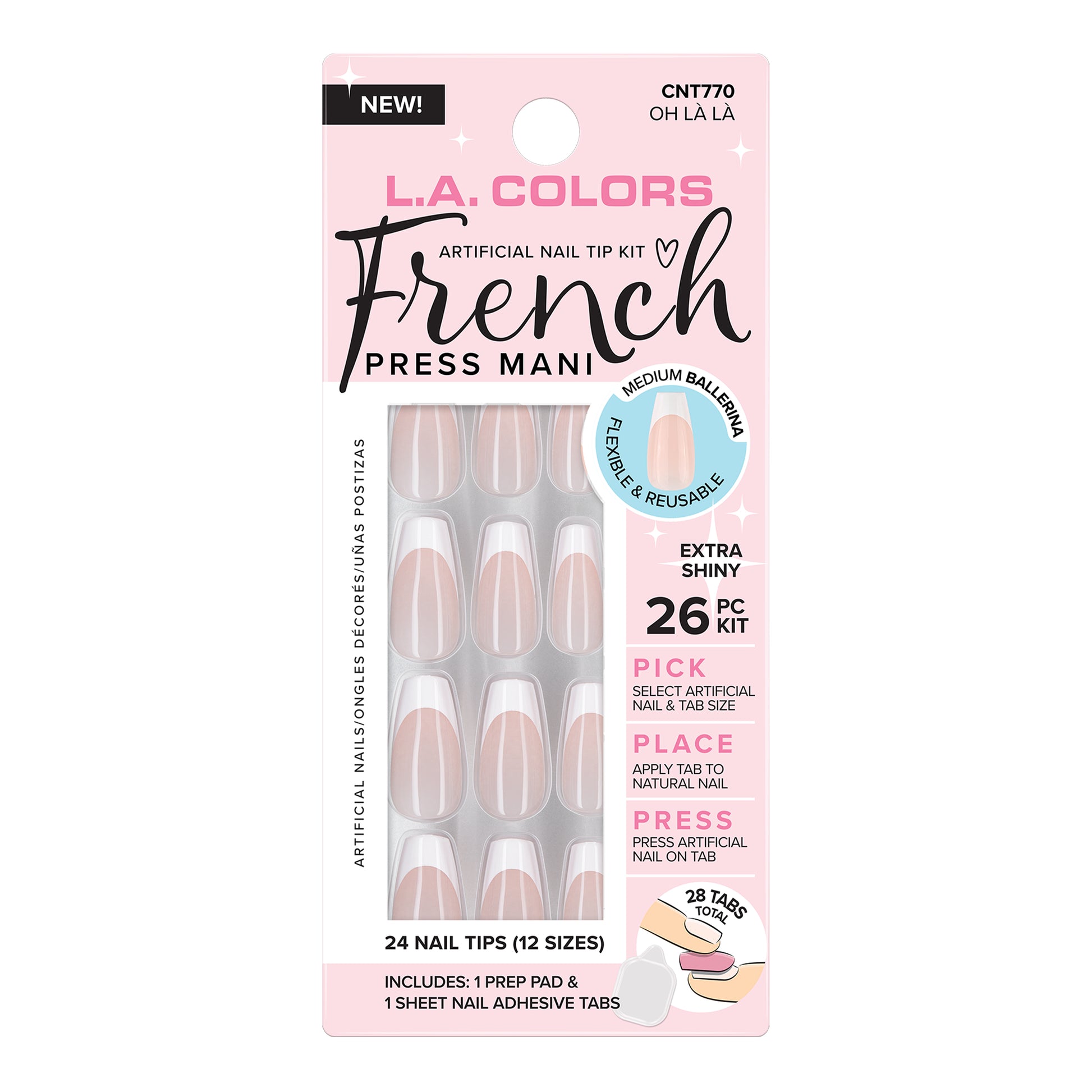 French Press Mani Nail Tip Kit — Oh La La, package front