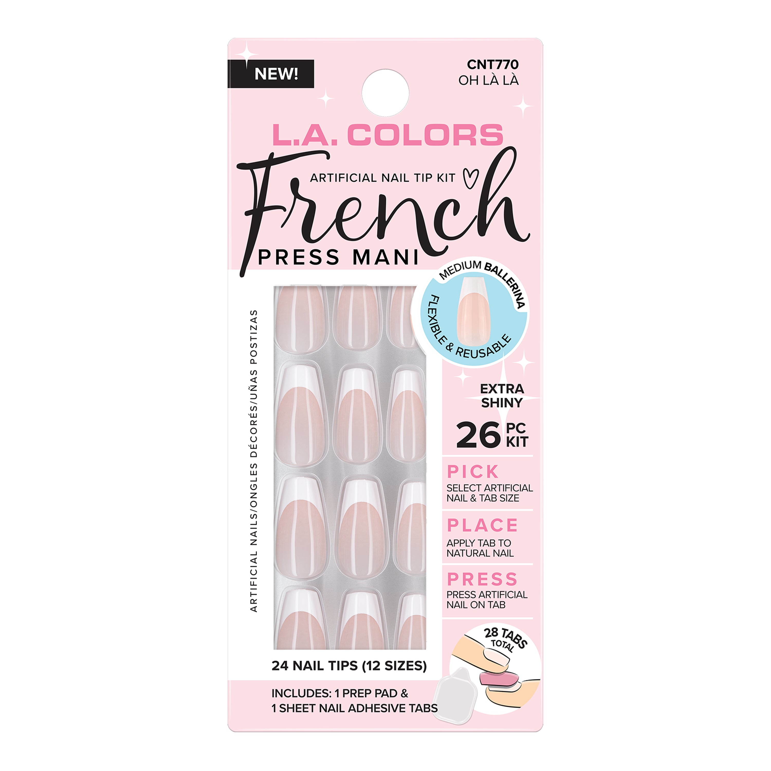 French Press Mani Nail Tip Kit — Oh La La, package front