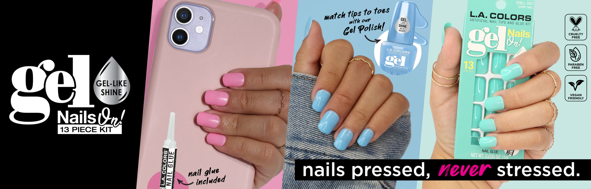LAC gel on nails web banner promo