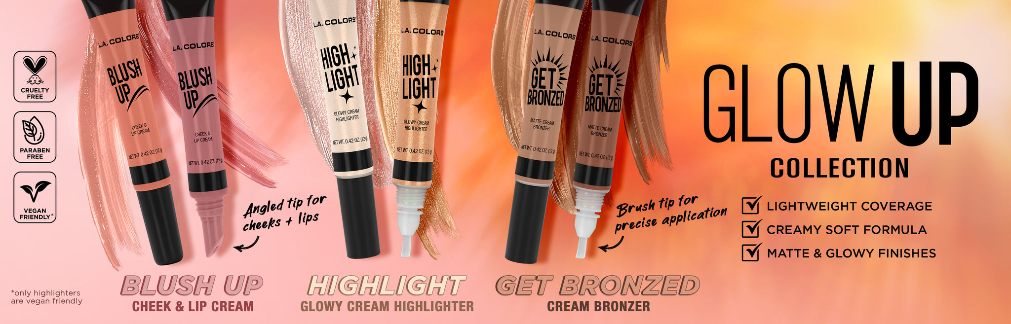 LAC glow up web banner promo