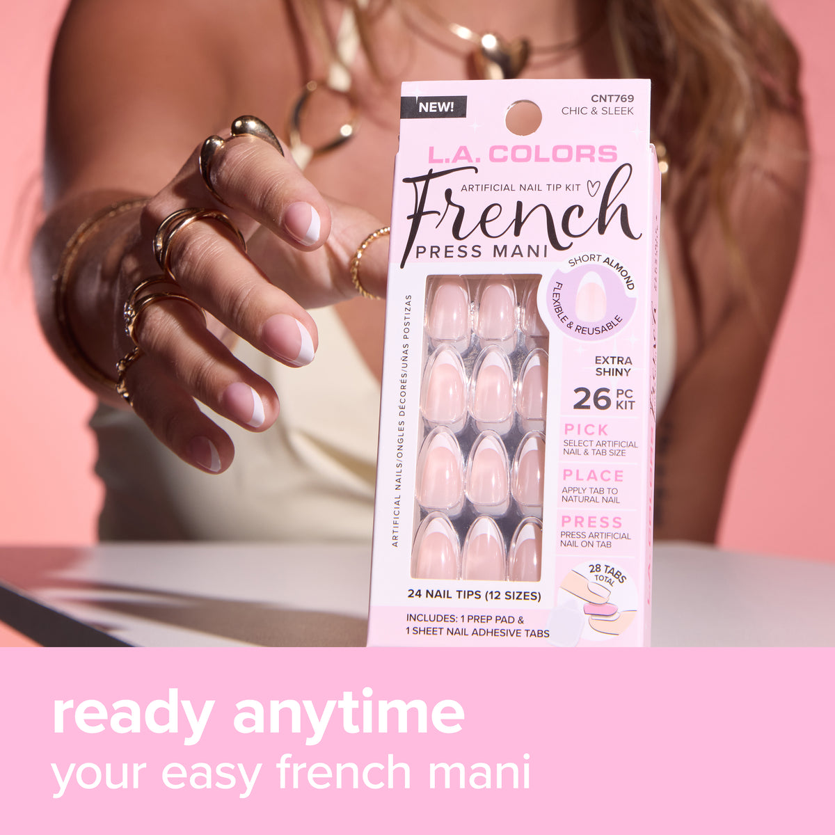French Press Mani Nail Tip Kit — Chic & Sleek product-benefits infographic 3