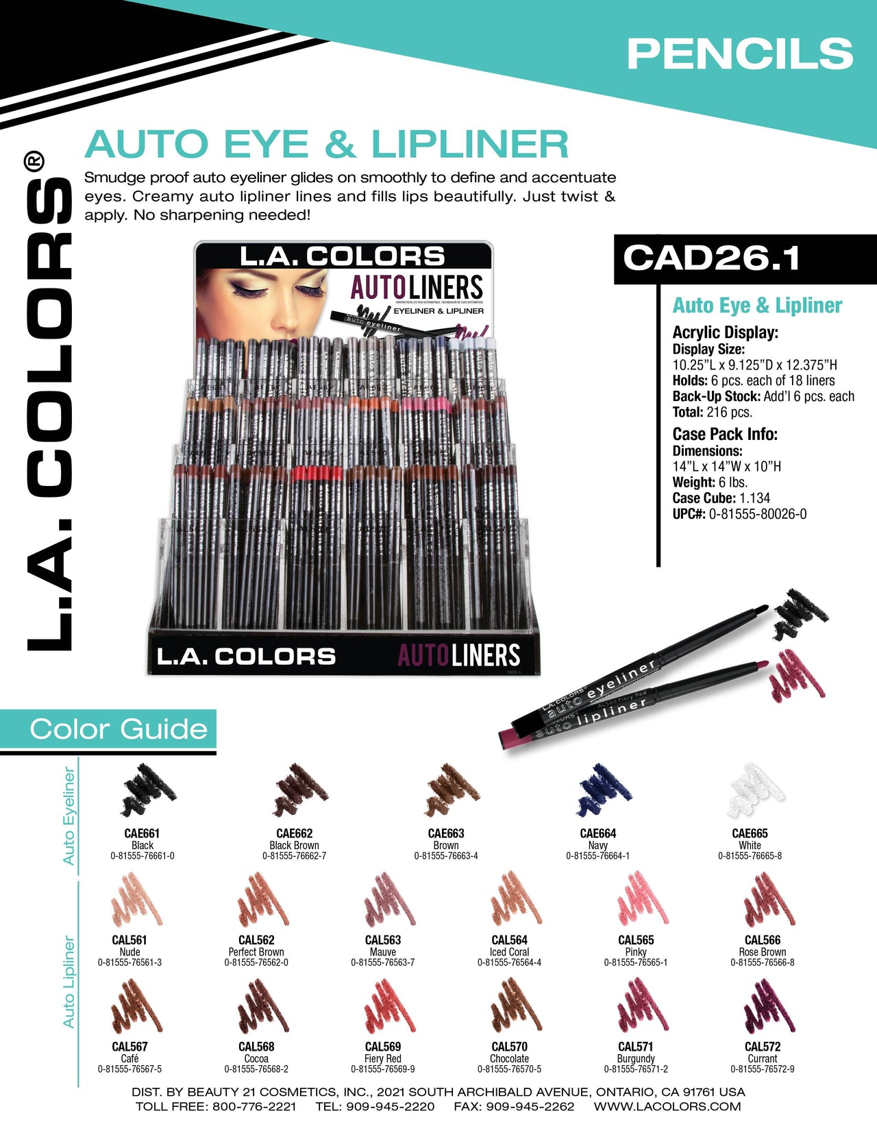 Automatic Lipliner & Eyeliner Pencil flyer