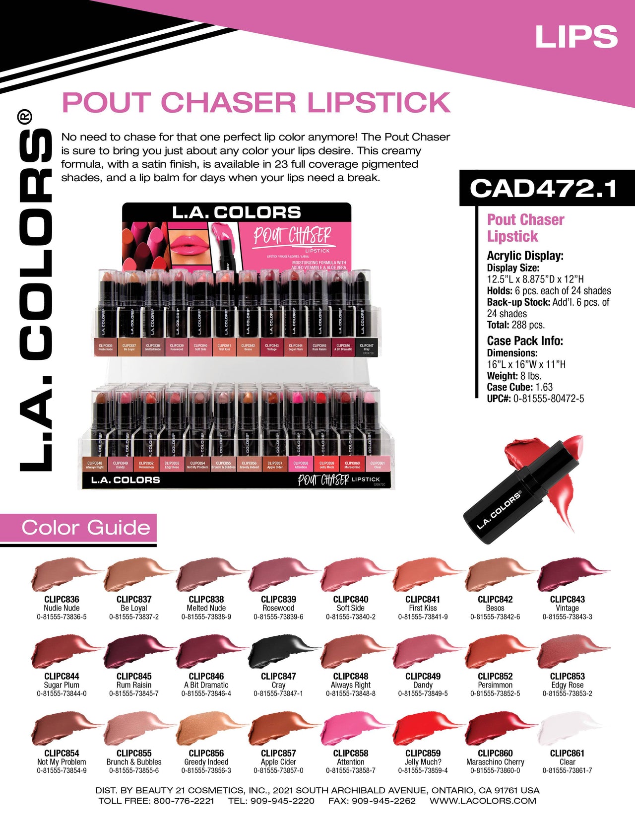 Pout Chaser Lipstick flyer