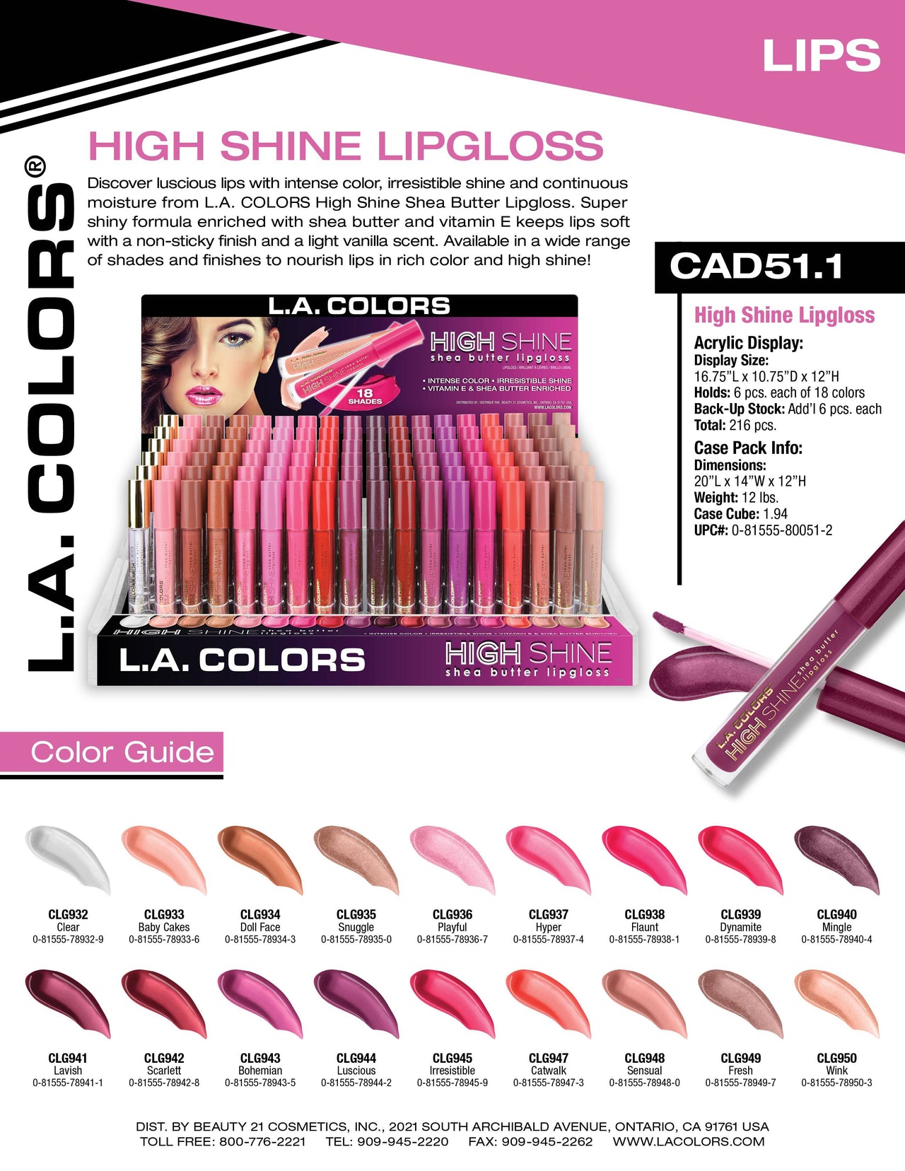 High Shine Lipgloss flyer