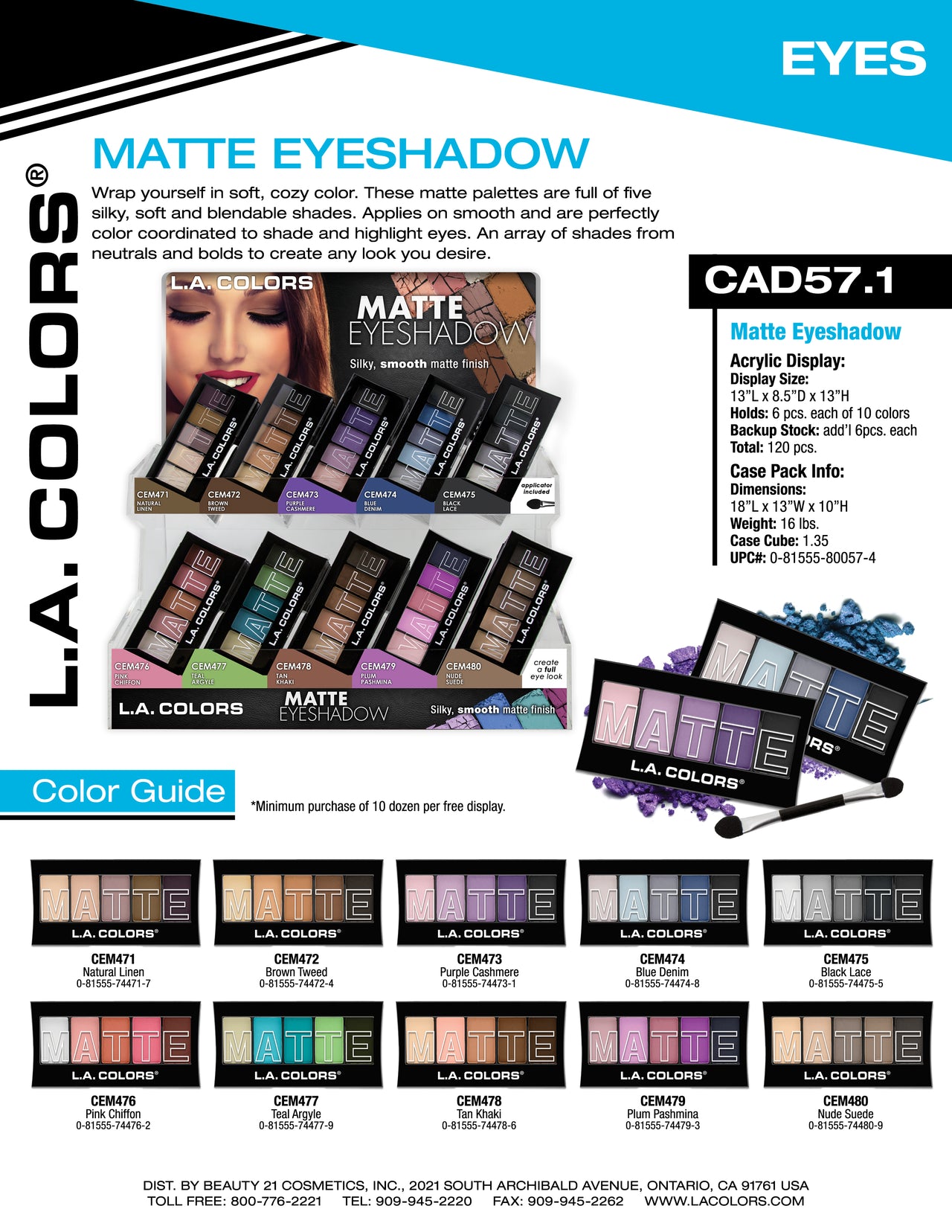 5 Color Matte Eyeshadow flyer