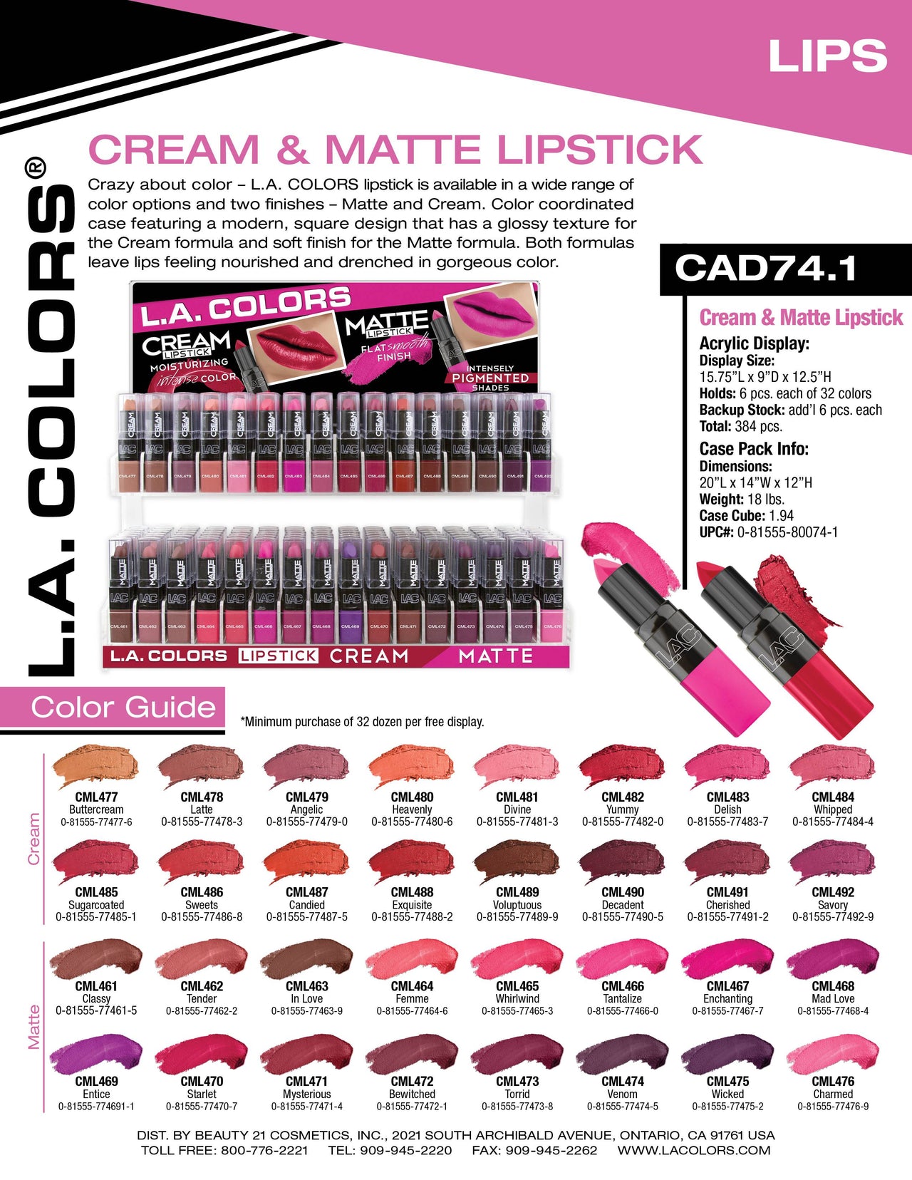 Cream & Matte Lipstick flyer