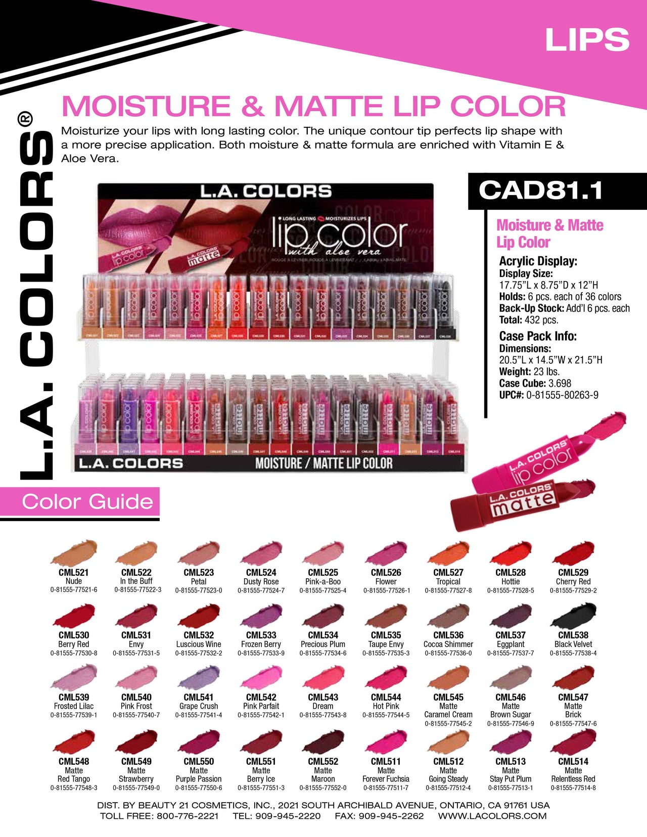 Moisture/matte Lip Color flyer