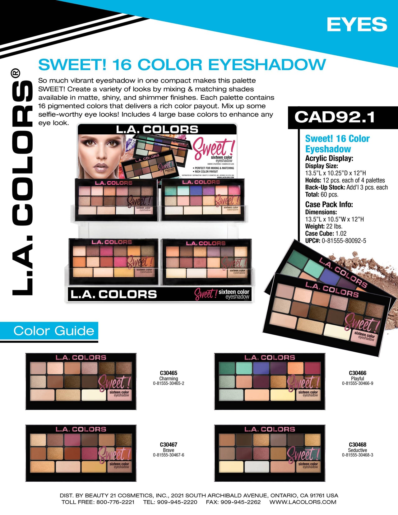 Sweet! 16 Color Eyeshadow flyer