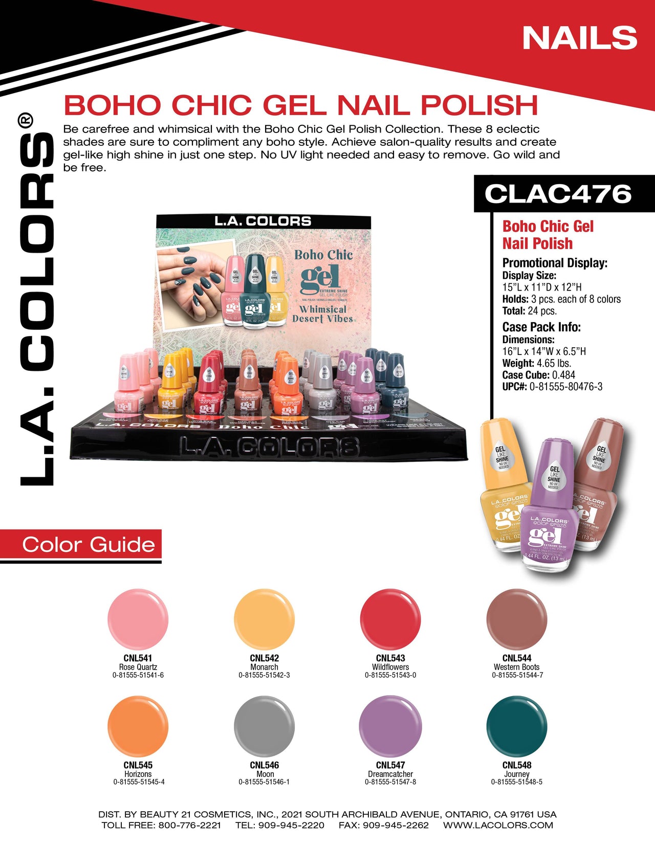 Boho Chic Gel Nail Polish flyer