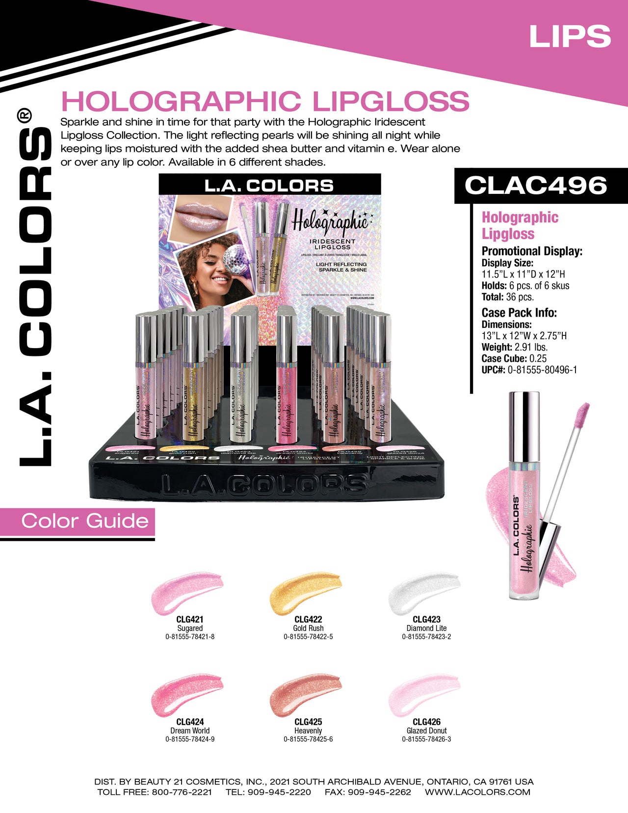 Holographic Lipgloss flyer