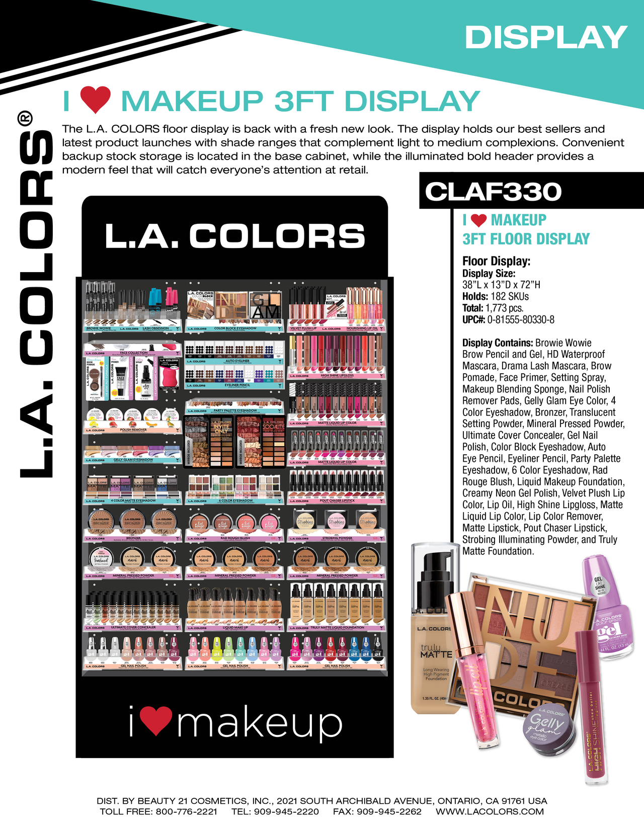 I Heart Makeup 3ft Display flyer