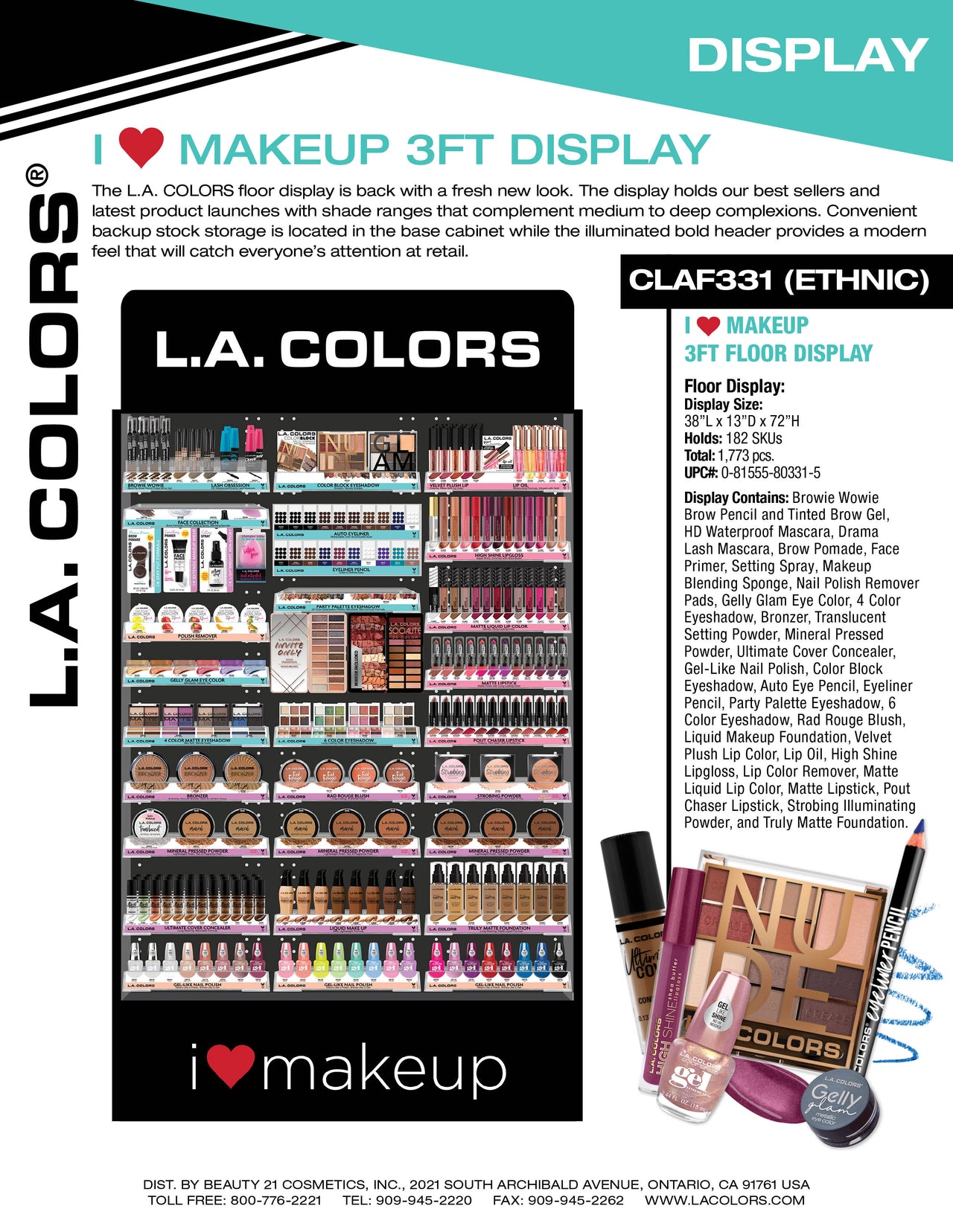 I Heart Makeup 3ft Display flyer