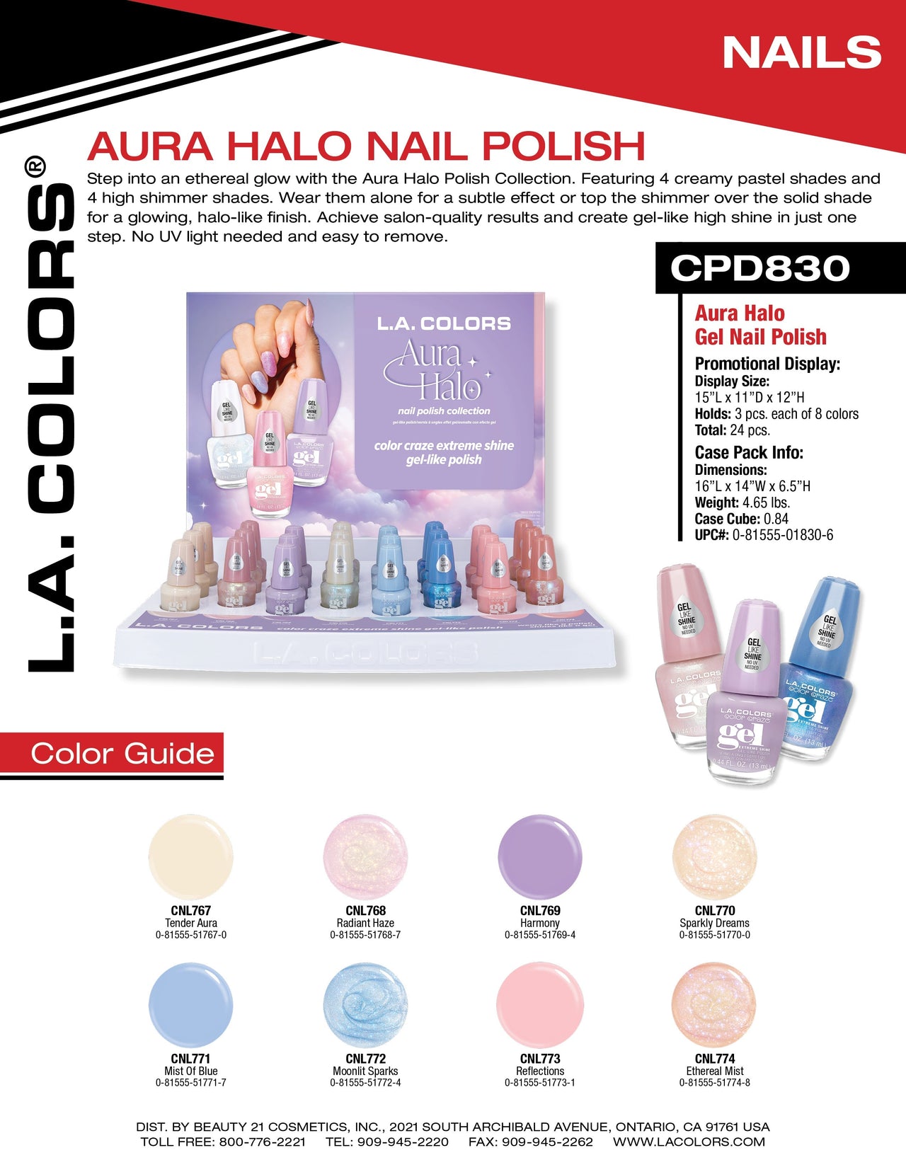 Aura Halo Gel Nail Polish flyer