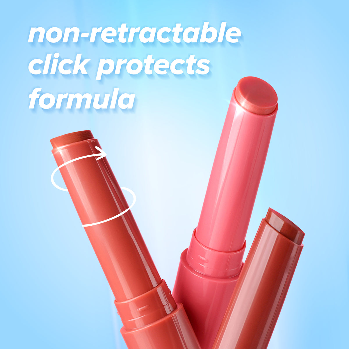 High shine moisturizing gloss stick infographics images