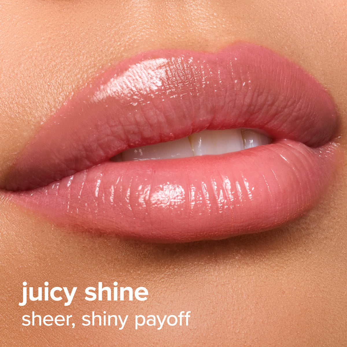 Thumbnail: Juicy Lips Tinted Lip Balm — sheer, shiny pink finish on lips