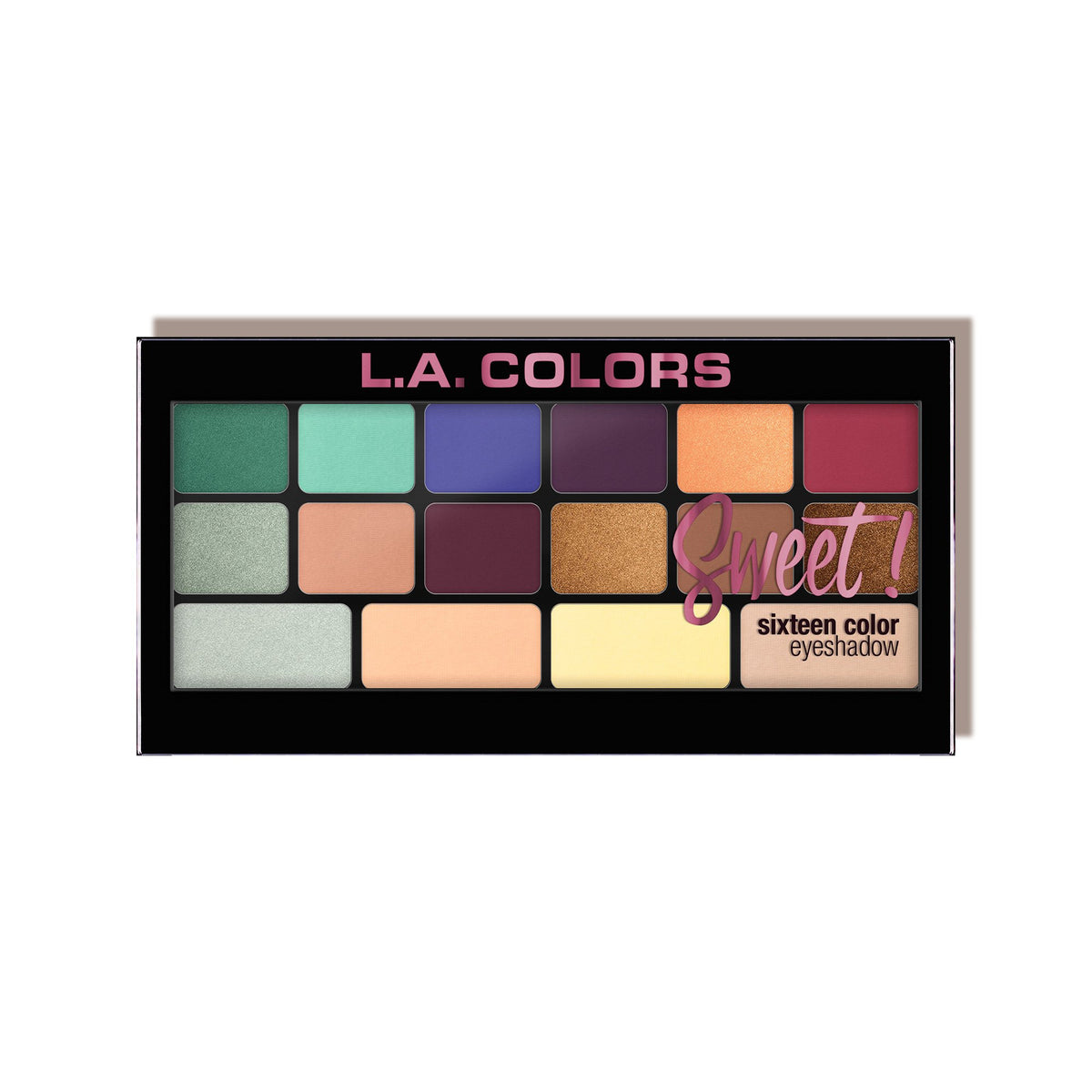 L.A. Colors Sweet! 16 Color Eyeshadow - C30466 Playful product package