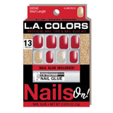 L.A. Colors Glitzy Girl Nails On! Artificial Nail Tip (carded)