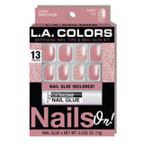 L.A. Colors Glitzy Girl Nails On! Artificial Nail Tip (carded)