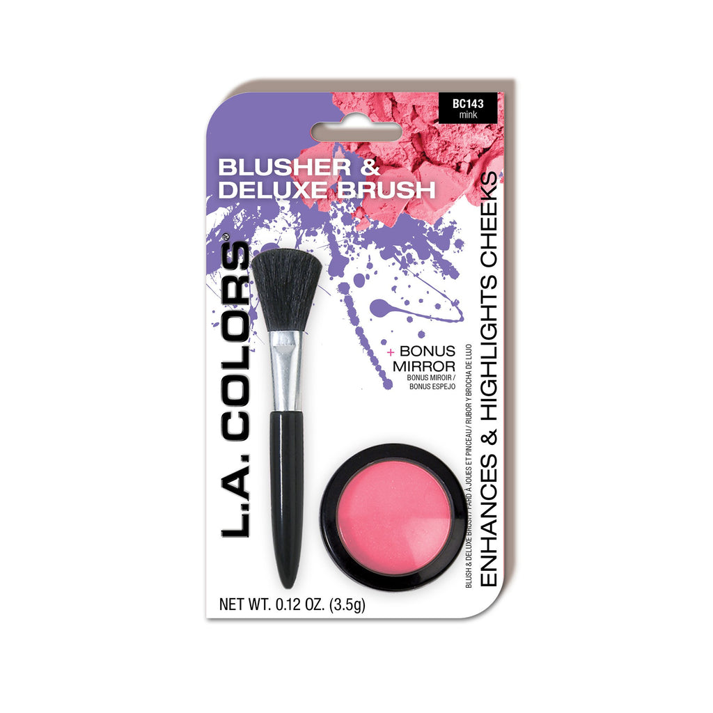Blusher & Deluxe Brush CBC141 Natural L.A. COLORS