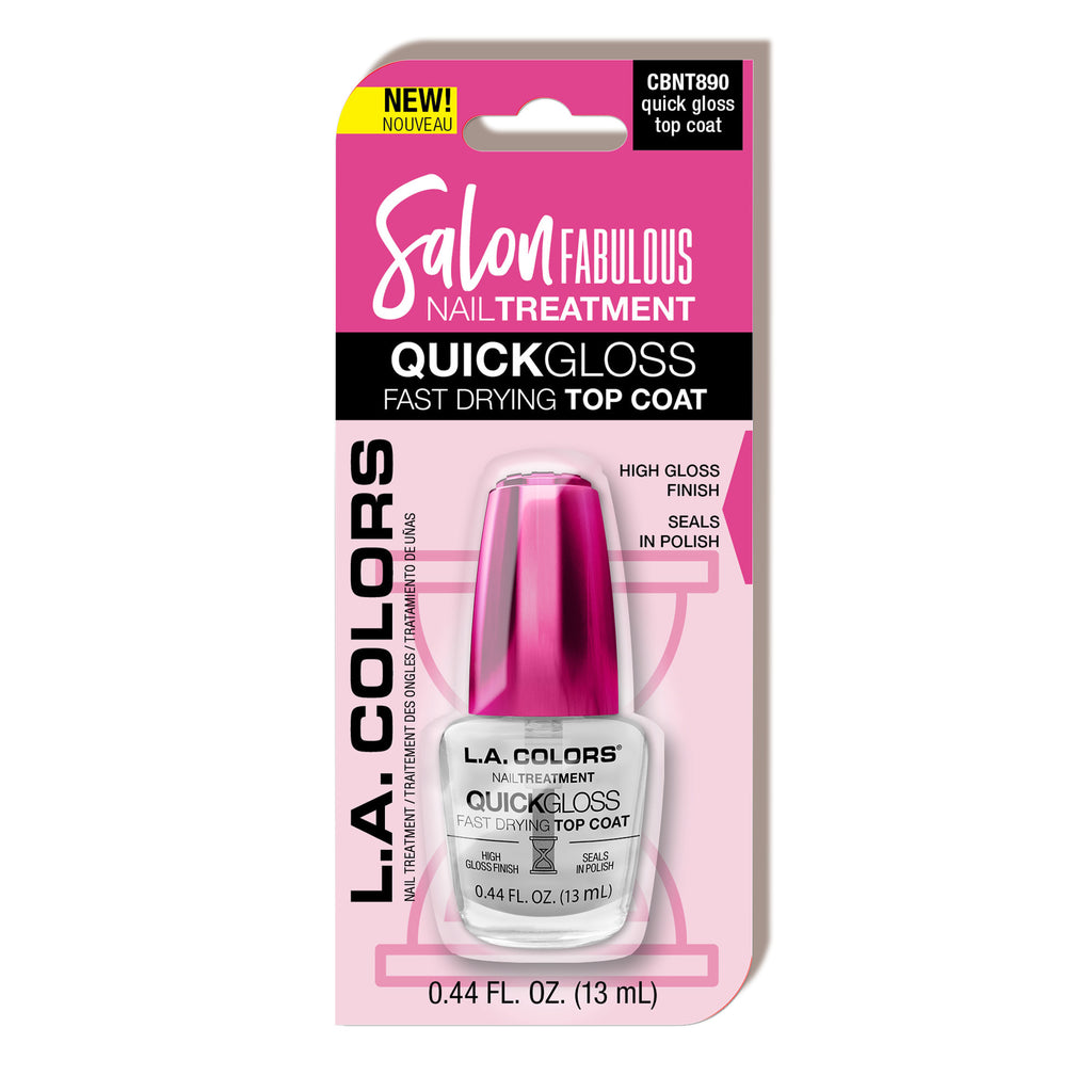 Salon Fabulous Nail Treatments Quick Gloss Fast Drying Top Coat L.A
