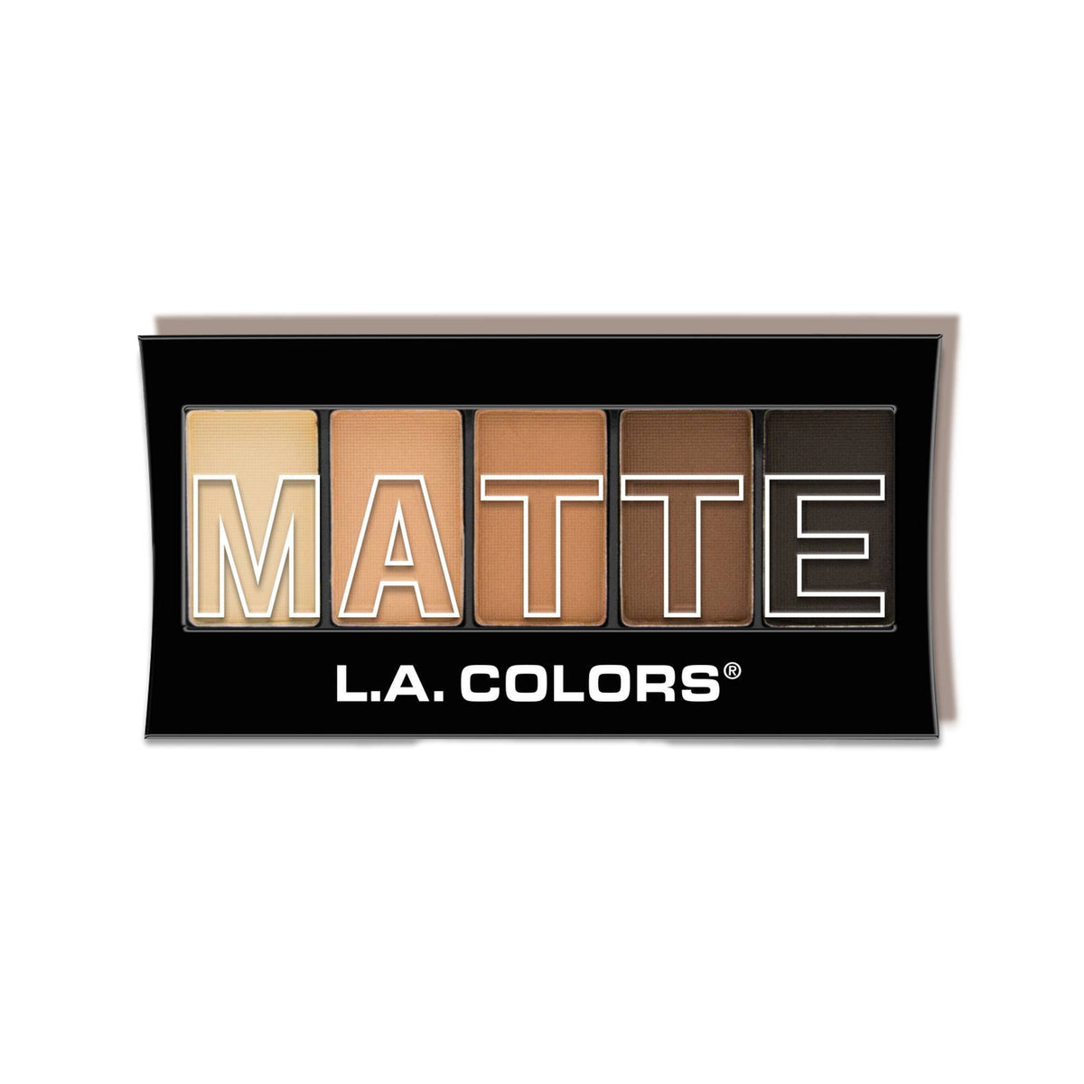 L.A. Colors 5 Color Matte Eyeshadow Palette Brown Tweed product package