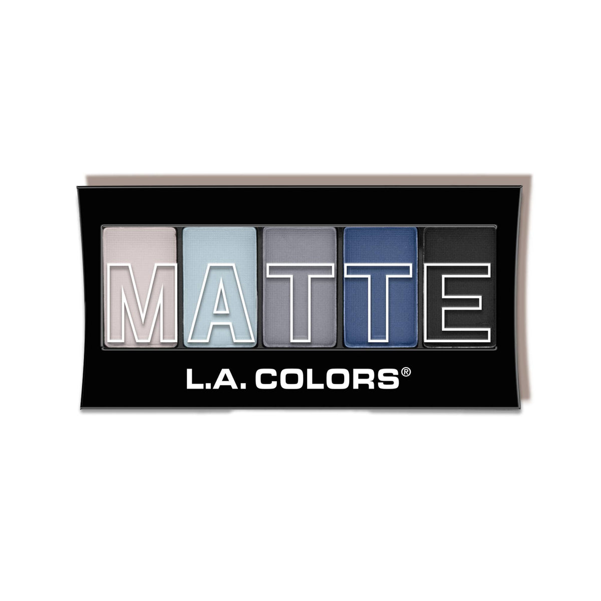 L.A. Colors 5 Color Matte Eyeshadow Palette Blue Denim product package