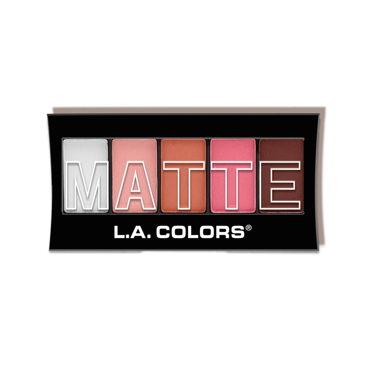 L.A. Colors 5 Color Matte Eyeshadow Palette Pink Chiffon product package