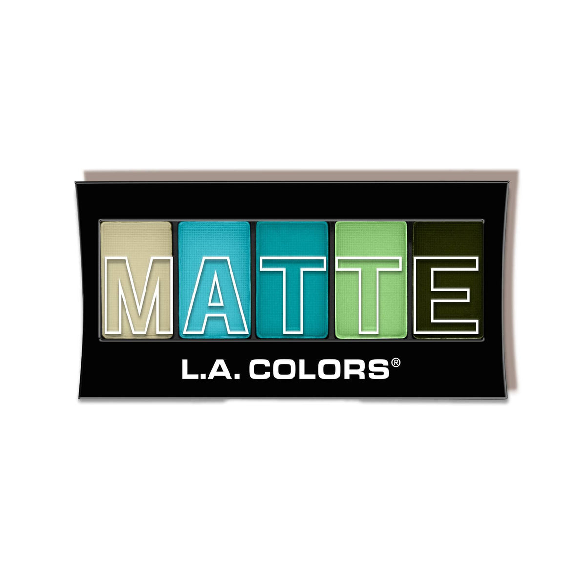 L.A. Colors 5 Color Matte Eyeshadow Palette Teal Argyle product package