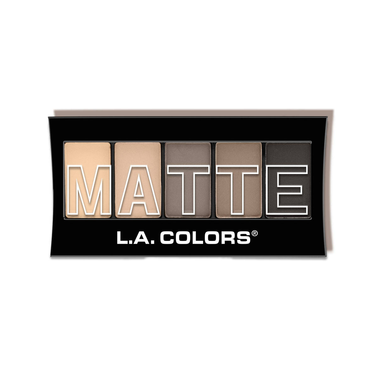 L.A. Colors 5 Color Matte Eyeshadow Palette Nude Suede product package