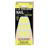 L.A. Colors Glitzy Girl Nail Frill Neon Artificial Nail Tip (carded)