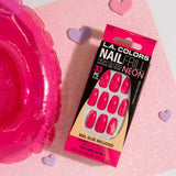 L.A. Colors Glitzy Girl Nail Frill Neon Artificial Nail Tip (carded)